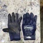Franklin Leather Navy Batting Gloves - Men Size Medium