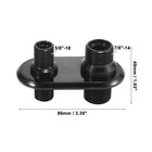 2 Port Billet Firewall Heater Ac Bulkhead Connector Hot Rod Fitting Billet Black