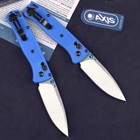 Light Weight Blue Fiberglass Handle Axis Lock Tactical Pocket Folding Knife