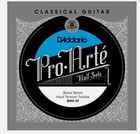 Pro-arte Black Nylon Classical Guitar Half Set Hard Tension D addario Bnh-3t
