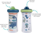 Dinosaur Kids Insulated Sippy Cups - Dishwasher Safe Spill Proof Toddler Cups -