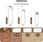 Safety Pins - 150 Pcs Assorted Sizes Silver Pins Bulk - Small   Large Heavy Duty