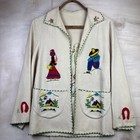 True Vintage Mexican Embroidered Souvenir Coat Jacket Handmade