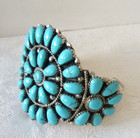 Rare  Navajo Julianna Williams Turquoise Cuff Bracelet 925 Sterling Silver  Nwt