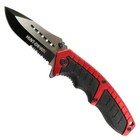 8 5  Tactical Red   Black Spring Assisted Open Folding Pocket Knife Survival Edc