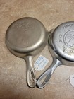 Cast Iron Griswold And Wagner Ware  3 Plated Skillets