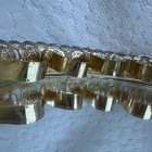 Vintage Mirror Oval Ornate Gold Tone Filagree Lipstick Holder Vanity Tray