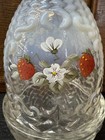 Vintage Fenton Opalescent Glass Hand Painted Strawberry Fairy Lamp
