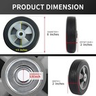  2- Pack  Run-flat Solid Rubber Replacement Tire 8  X 2   With 8 Inch  Black 