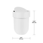  Trash Can  White Umbra 1 6 Gal Touch Plastic Swing Top Lid Bathroom   