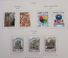 Italy - 1976 - 77  -  Lot Of Stamps On Album Page  - Used   Mh