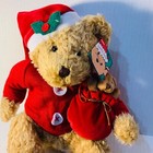 Russ Berrie 2001 Avon Sammy Santa Plush Bear W  Teddy In Bag Nip Christmas