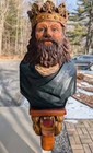 Ships Wood Figurehead Of King Neptune