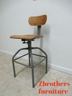 Vintage Bevco Industrial Counter Swivel Bar Drafting Stool Draftsman Chair