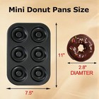 2 Pack Nonstick Donut Baking Pans  6 Cavity Easy Steel Clean Doughnut  Oven Safe