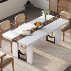71 Inch Dining Table For 6-8 People Large Rectangular Kitchen Table
