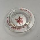 Vintage Budweiser Beer Ashtray  Glass