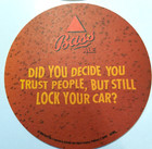Bass True To Character Trust People 4  Round Lot Of 2 Beer Coasters