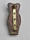 Beaumont Brothers Pottery Blue Salt Glaze Teddy  Bear Brooch   Pin