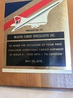 Vintage Rare British Airways Concorde Mach 2 Presentation Plaque 1976 Htf 