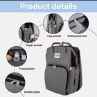 3 In 1 Baby Diaper Bag - Travel Backpack With Changing Station Pad Bassinet Gray