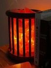  9  Black Frame Himalayan Salt Lamp     Round  Home Decor  Natural Pink Salt 