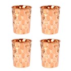 Set Of 6 Pure Copper Handmade Water Drinking Glass Tumbler For Health Benefits