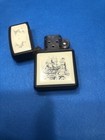 Vintage Scrimshaw Ship  Lighthouse  Zippo Lighter Double Sided Lighter New 