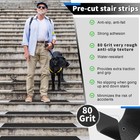 Outdoor Stair Treads Non Slip Strips 5 Pack 6    X 24    Anti Slip Grip Tape Black