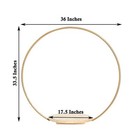 Gold 33  Wood With Round Geometric Metal Arch Cake Display Stand Decorations