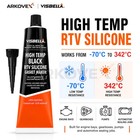 2pcs Black High Temperature Rtv Silicone Gasket Maker Anti-freeze Oil Resistant 