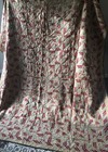 Antique 19thc  Calico Pinwheel Quilt With French Style Fabric Floral Back