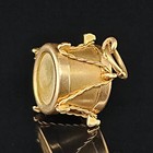 14k Gold Snare Drum Charm Pendant Vintage 3d Marching Band