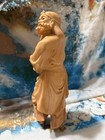Vintage 12  Chinese Boxwood Carving Eight Immortals Li Tieguai Wooden Statue
