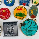 Vtg Girl Scouts Enamel Lapel Pin Lot - Missouri Dogwood Trails Kansas City Flag