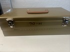 Vintage 2 Level Drawer Metal Slide File Case Holds 1200 Slides Logan   No Slides