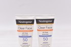 Lot Of 2 Neutrogena Clear Face Oil-free Sunscreen Lotion Spf 50 3oz Exp  07 27