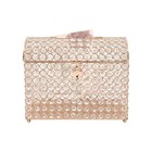 Golden Wedding Card Box For Gift Card Anniversary Money Card Box With Heart Lock