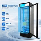 12 2cu ft One-door Commercial Merchandiser Refrigerator Beverage Cooler In Black