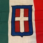Authentic Vintage Wwii Era Kingdom Of Italy Flag Civil House Of Savoy Crest Rare