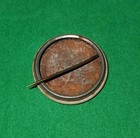 Vintage Santa Claus Button Advertising Pin Klaus Department Store Chicago Xmas