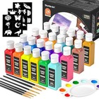  24 Colors Fabric Paint  60ml 2oz Bottles  Permanent Soft Fabric Paint For 