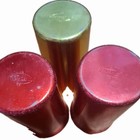 Vintage Sunburst Anodized Aluminum Tumblers Lot Of 3 Mcm Metal Cups Red Gold