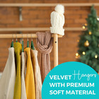 Premium Velvet Hangers 50 Pack  Non-slip Flocked Felt Hangers  Sturdy Clothes Ha