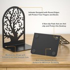 Vfine Bookends 1 Pair  Black Metal Book Ends  Bookends For Shelves  Unique Decor