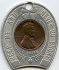 1953d Woodruff  Wisconsin Wi Arbor Vitae Woodruff Encased Cent Penny Good Luck