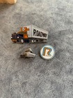 2 Roadway Pins Semi Trucks One Large Vintage