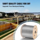 T316 Stainless Steel Cable 1 8  7x7 Steel Wire Rope 500ft Cable Railing