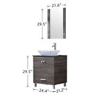 72  Bathroom Vanity Double Sink Cabinet Ceramic Sink Combo W mirror Freestanding