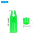 60 Pcs 7mm Archery Arrows Nocks Plastic Glue On Arrow Nock Green